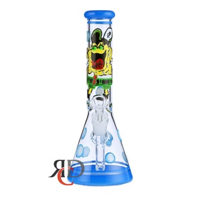 WATER PIPE BEAKER SPONGE DUDE GLOW IN DARK WP1717 1CT